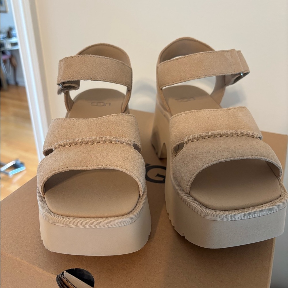 UGG New Heights Platform Sandal. NWT.  Never worn.  Can include box if wanted.